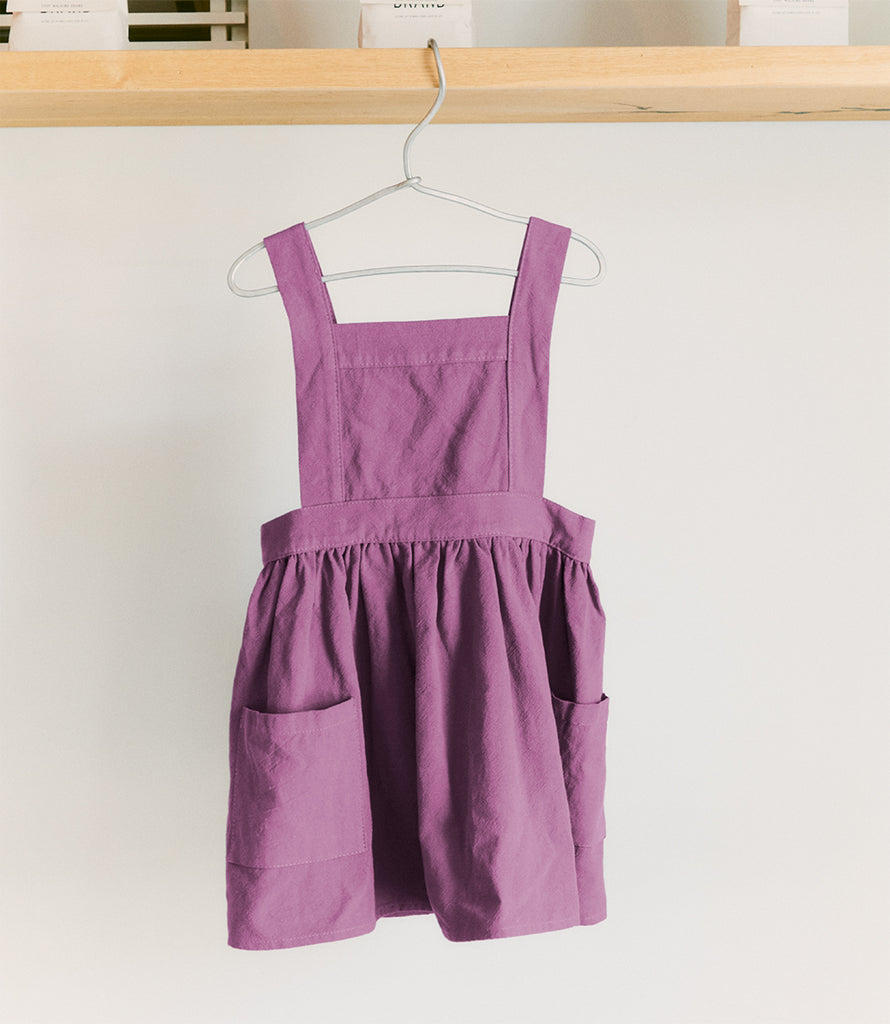 NEW! Pinafore Apron Dress - Plum