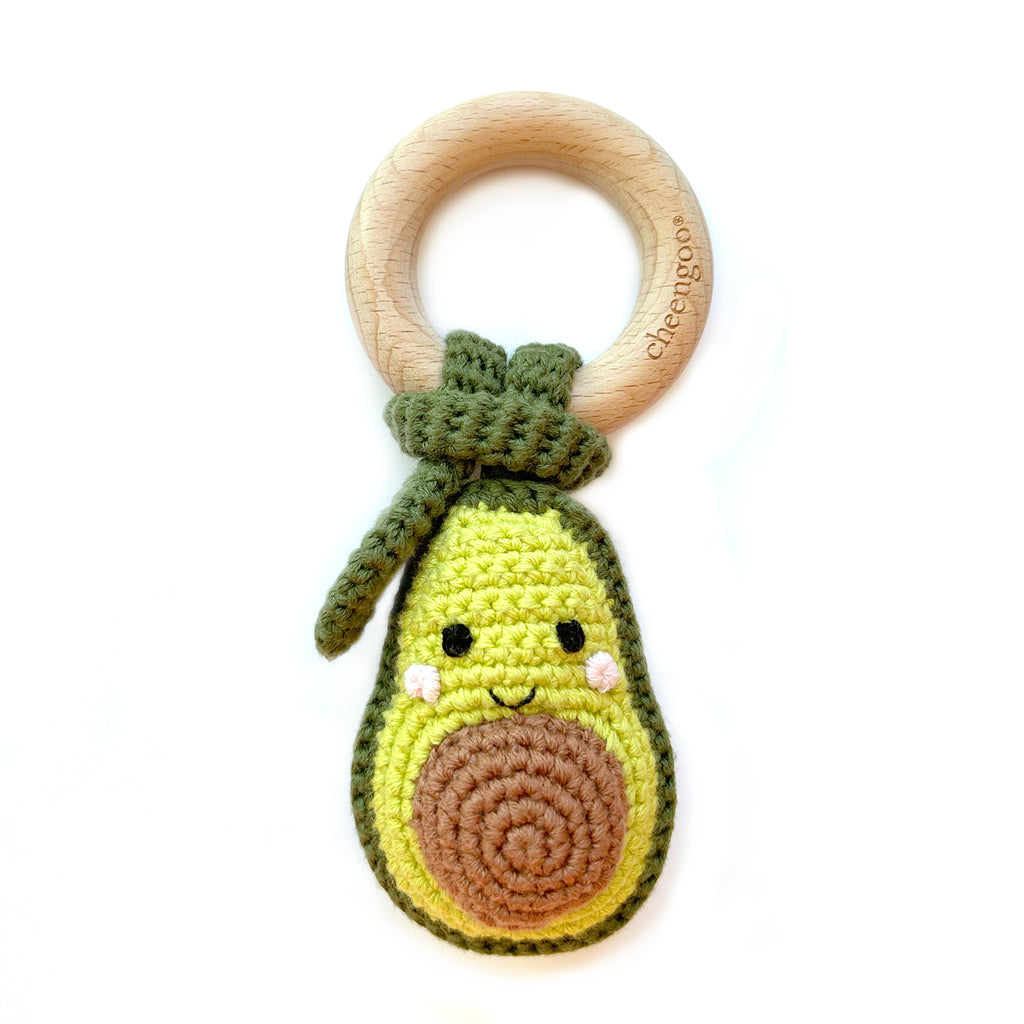 Avocado Teething Rattle