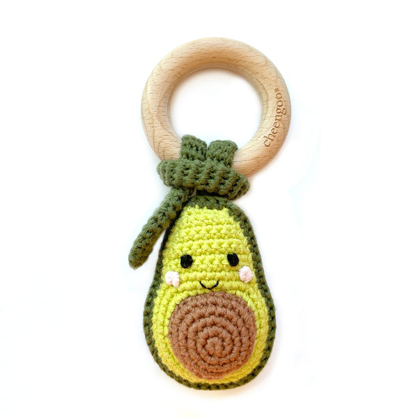 Avocado Teething Rattle