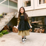 Pinafore Apron Dress - Black