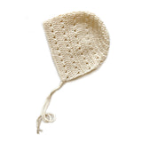 NEW! Baby Toddler Crocheted Bonnet Hat - Ivory