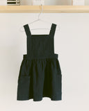 Pinafore Apron Dress - Black