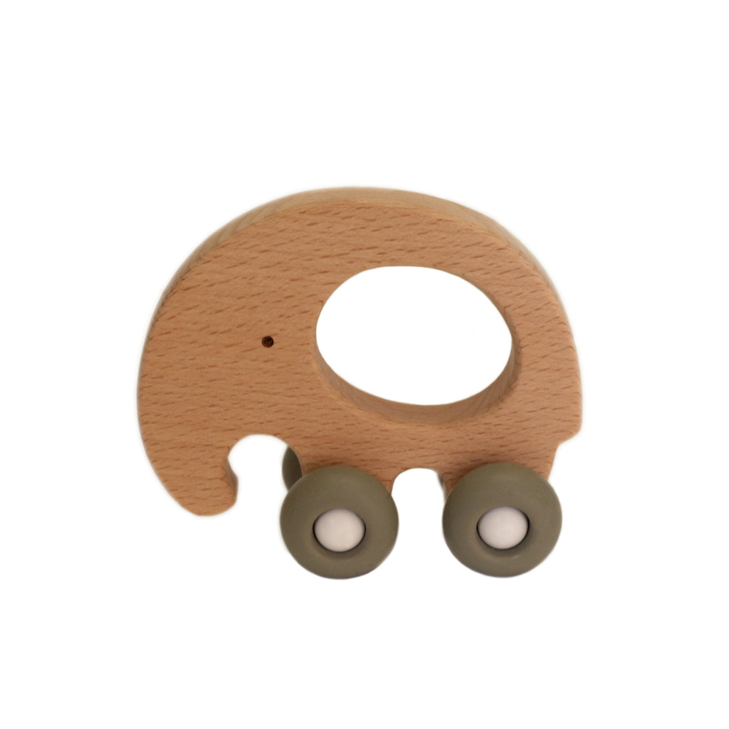 Wooden Teething Push Toy - Elephant