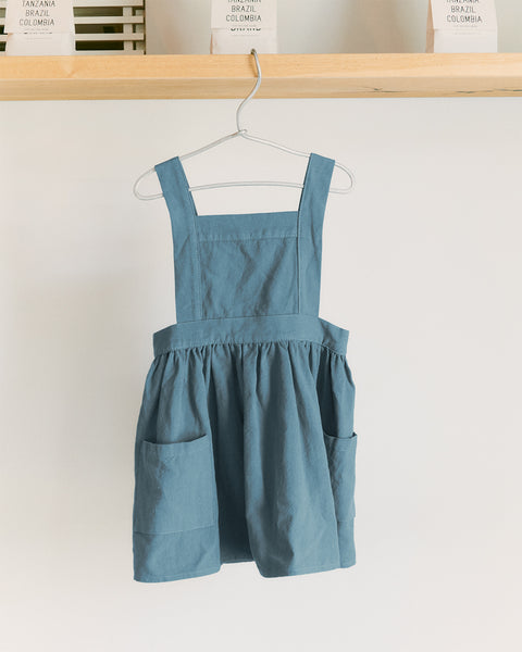 NEW! Pinafore Apron Dress - Ocean Blue