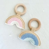 Rainbow Teething Rattle - Pink