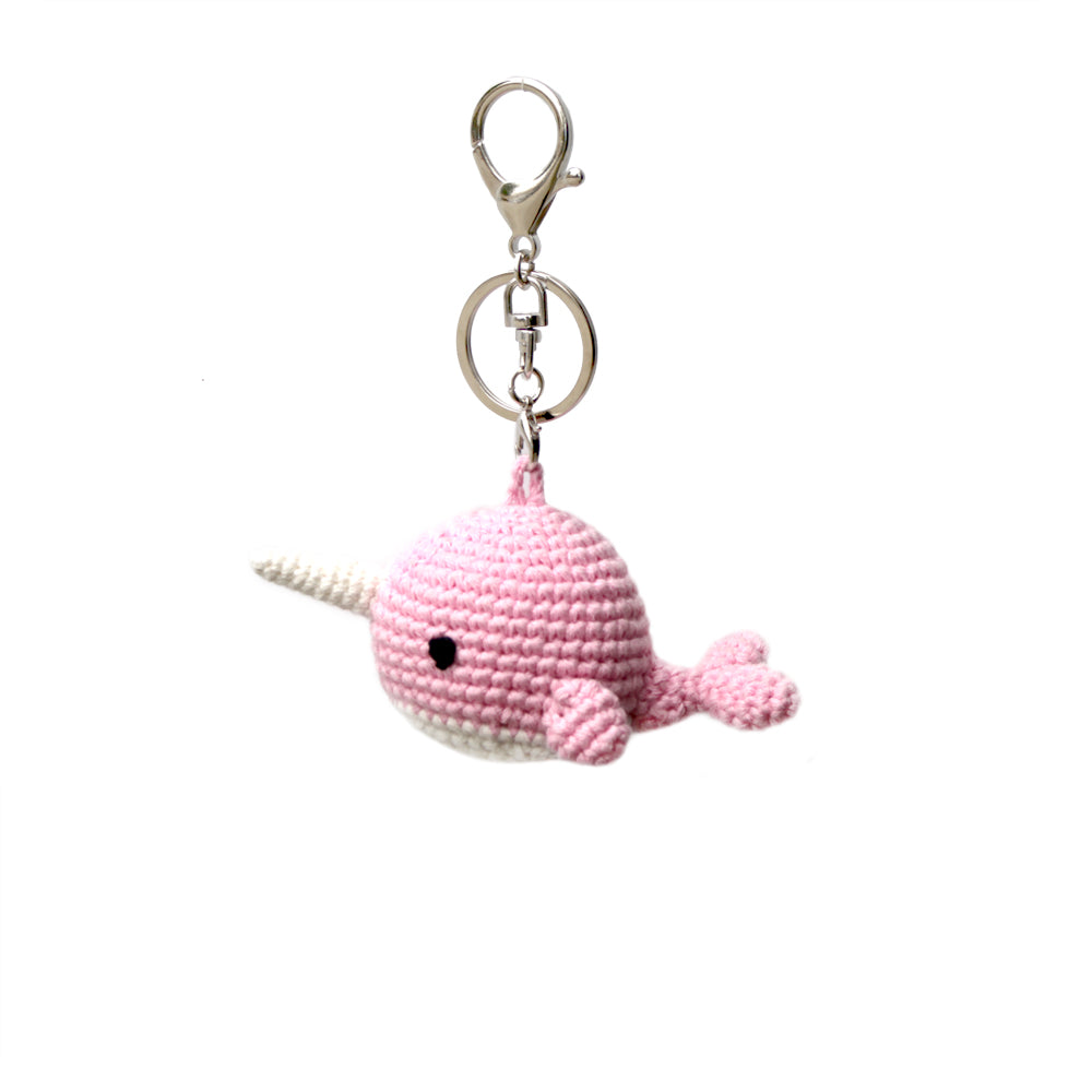 Backpack Charm - Narwhal (pink)