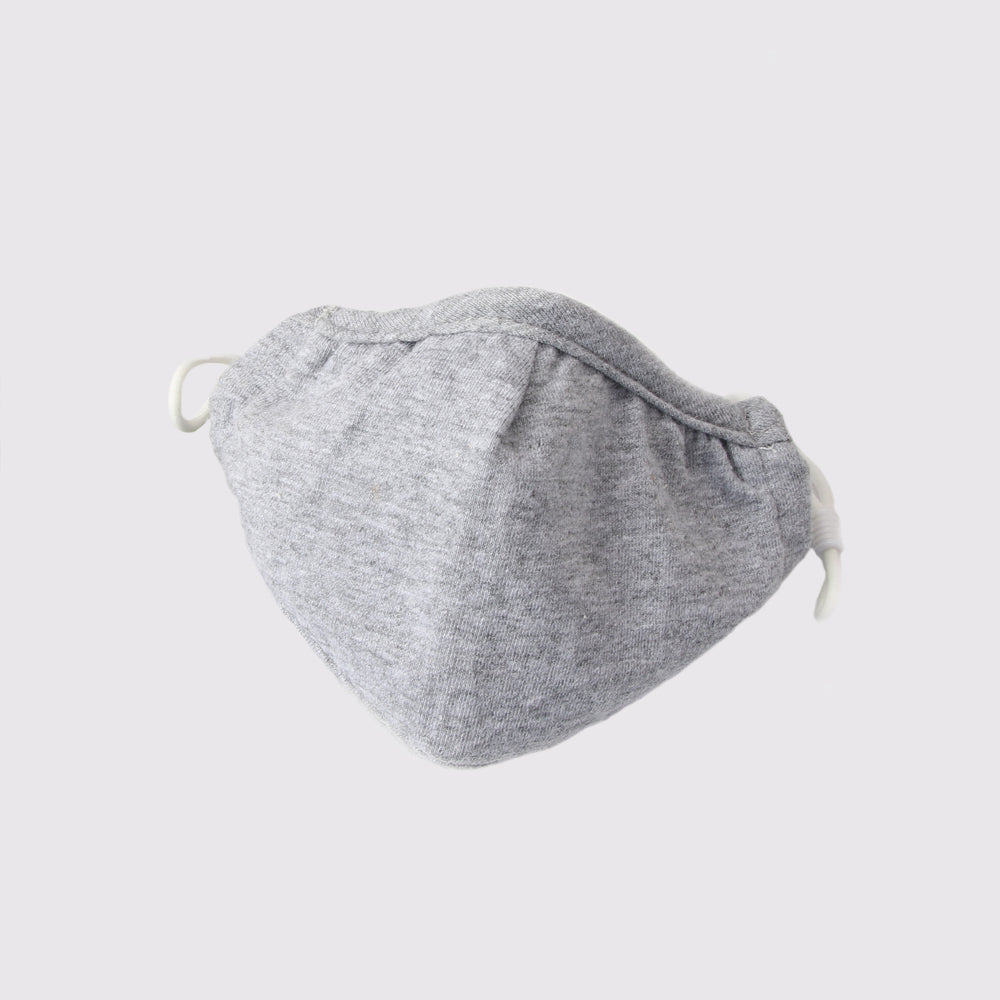 Adult Reusable Cotton Face Mask with filter pocket - Grey