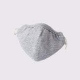 Adult Reusable Cotton Face Mask with filter pocket - Grey